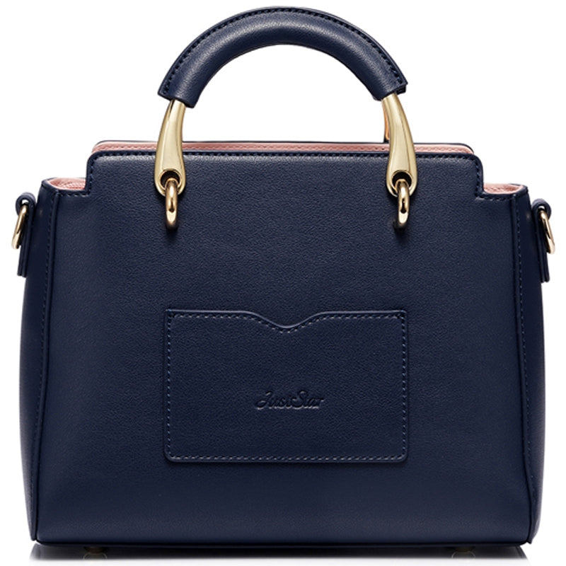 Cute Funny Funny Cute Handbag Blue Leather Cat Embroidery