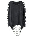 Hippie Punk Rock Grunge Tumblr Clothing Long Sleeve Cut Out Plus Size Clothing Tee T-shirt Top T Shirt Women