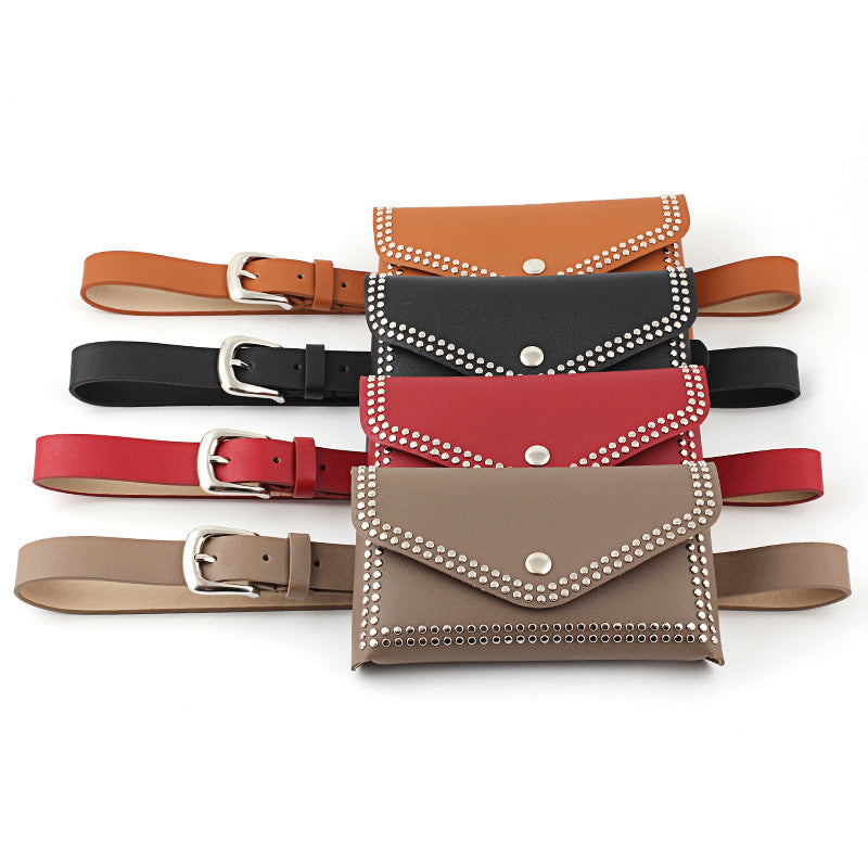 Studded punk belt bag