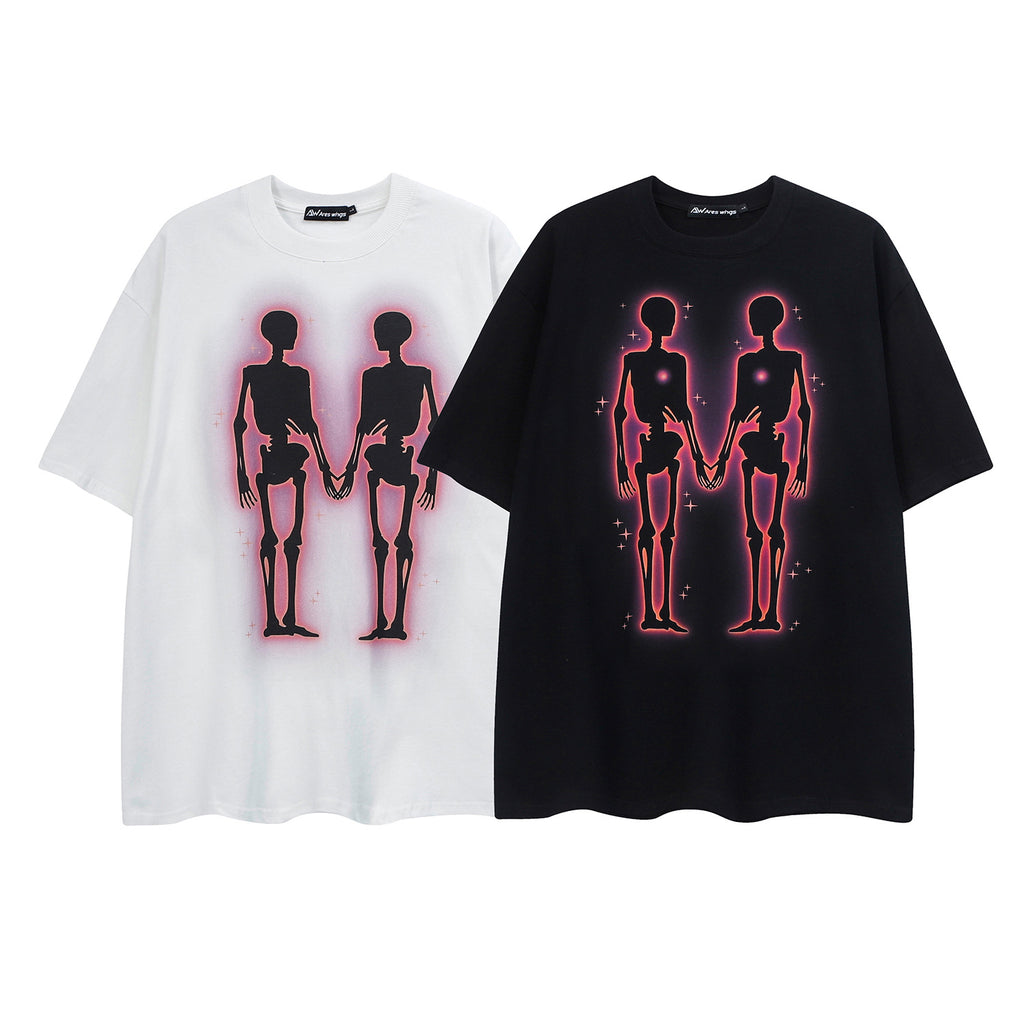 Men's Vintage Loose Print T-shirt