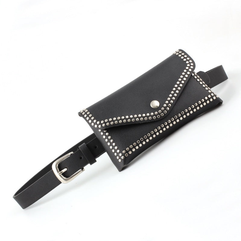 Studded punk belt bag