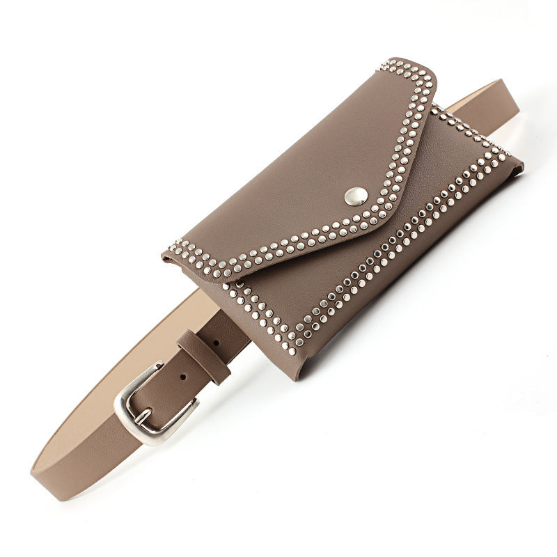 Studded punk belt bag