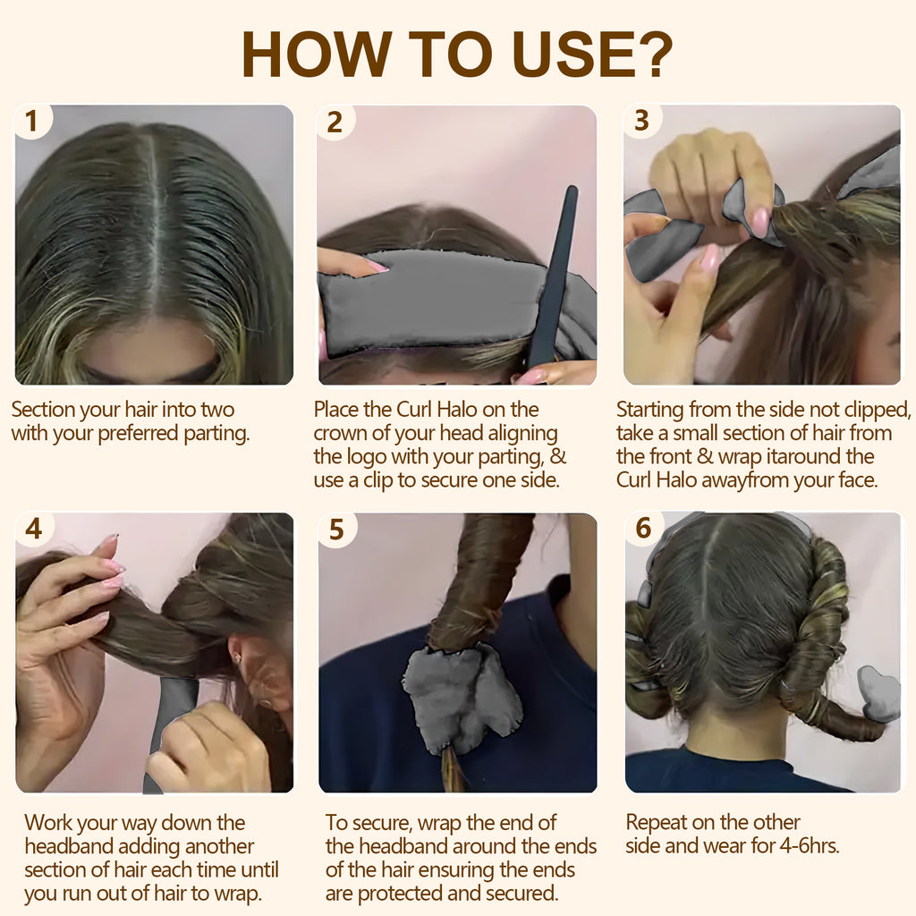 Satin Heatless Hair Curler, Lazy Natural Soft Wave DIY Heatless Curls For Sleep In Overnight, For All Hair Types