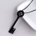 Movie Coraline Black Button Key Of The Secret Door Pendant Necklaces Halloween Gift